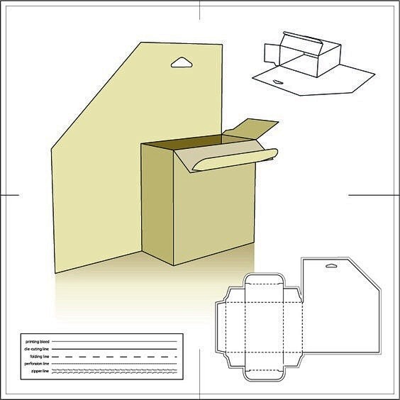 包装盒型设计展开图，转需～ ​​​​