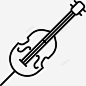 倾斜的大提琴音乐图标 创意素材