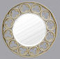 现代白色圆圈树脂装饰镜 浴室镜
