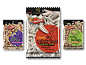 three bags of nuts are shown in this image
