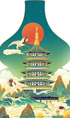 猪逻辑6采集到国潮插画