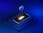 Digital wallet digital fintech wallet crypto saving money coin app finance banking mobile animation blender illustration 3d