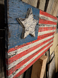 Americana flag, barnwood style flag, distressed flag, old west decor,…