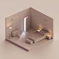 3D architecture blender CGI interior design  Isometric Low Poly modern Render room