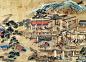 #明四家#【 明 仇英 《南都繁会图》 】卷，绢本，44×350cm，中国国家博物馆藏。此卷全称《南都繁会景物图卷》，因真实地反映了明朝旧都南京市井情形，一直享有“南京本土的《清明上河图》”之盛誉。画面从右至左由郊区农村田舍始，以城市的南市街和北市街为中心，在明皇宫前结束
