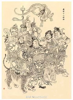 月朦胧q采集到传统线描
