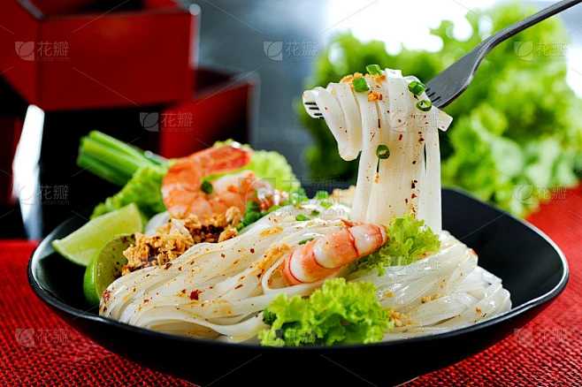 泰国面条素材-花瓣网