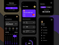 金融应用程序 黑暗主题 移动移动应用程序 ui ux 设计 移动应用程序设计 应用程序设计 用户界面设计
