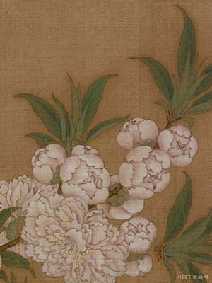 宋画 花鸟小品 《碧桃图.