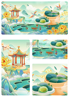 般若一夕采集到潮国创意-四季景色02