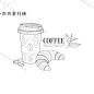 卡通手绘简笔画线稿图食物图标ICON蔬菜水果零食AI设计素材AI118-淘宝网