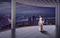 时尚美女 紫色天空 城市建筑 商务酒会主题海报PSD_平面设计_海报