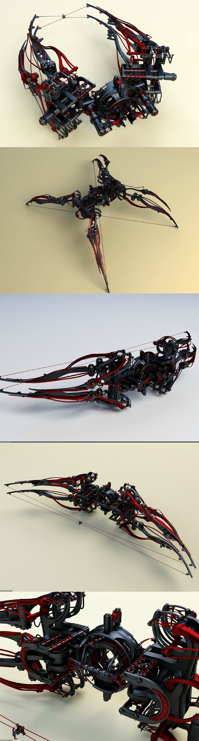 用3D设计出来的武器，作者Samouel...