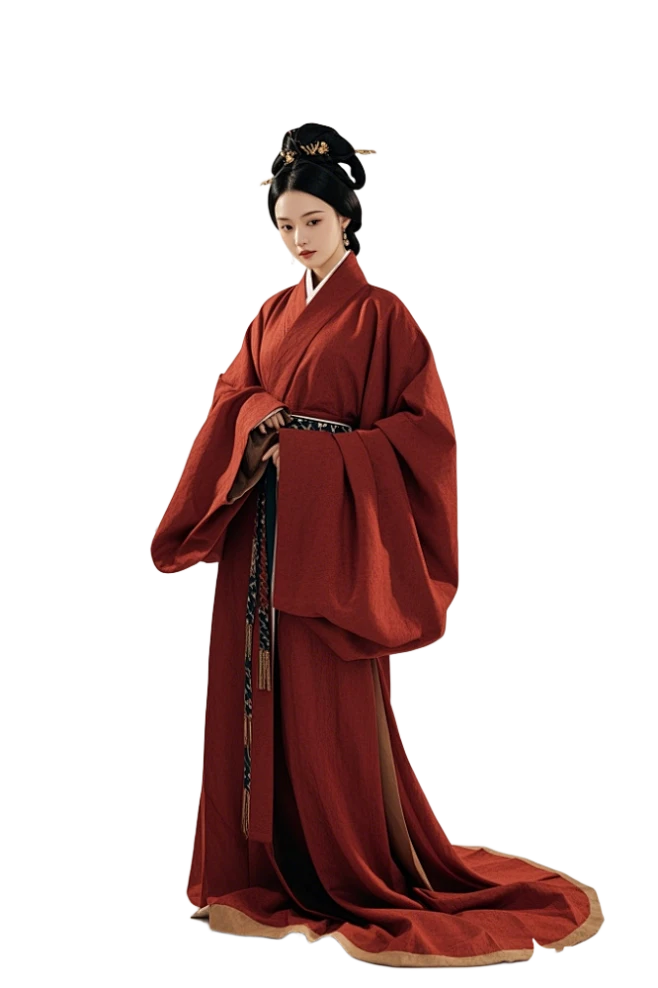 人物-战国袍仕女，曲裾袍，汉服-花瓣网