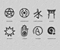 Hand drawn flat design religious symbol collection