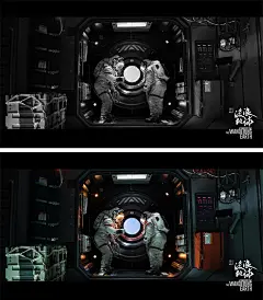 最近火爆的国产硬核科幻片海报，即使去掉颜色，黑白关系依旧明确清楚。好的设计即使没有任何颜色，依旧是一副好的素描画。我所理解的明暗关系与色彩的关系相当于人体与衣服妆容的关系，对于一个美女是否漂亮，衣服妆容的搭配是你能达到漂亮的上限，然而你的脸型，身高，气质，皮肤才是你能达到的惊为天人的基础。