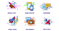 Icons for Specializations : This icon set was made for the web training portal of IT technology.