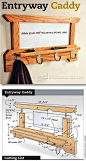 Wall Mounted Coat Rack Plans - Furniture Plans and Projects | WoodArchivist.com | WoodArchivist.com