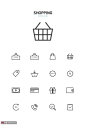 购物筐优惠券消费服务线性电商图标 icon图标 线性图标