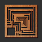 Frank Lloyd Wright Ennis Block Trivet : Functional art for wall or table - this cherry wood, heat resistant finished trivet, has precision laser cut detail and cushioned feet. This design is adapted from the concrete "textile" blocks that compri