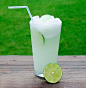 Lime sherbet and ginger ale float...so refreshing on a hot summer day. With or without vodka
