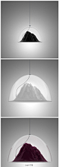 来自俄罗斯设计师Dima Loginoff的一款概念灯。挂在家里会进化到“看山还是山，看水还是水”的境界吗？