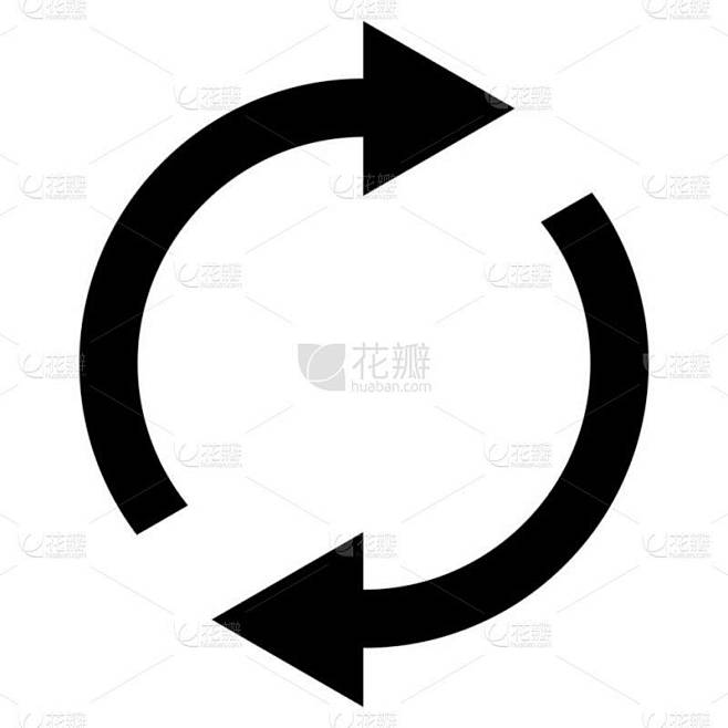 图标互换恢复, 旋转箭头圆圈, 矢量符号同步, 可再生产品交换, 更改续订