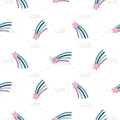 可爱的,婴儿,彗星,四方连续纹样,星形,纺织品,壁纸,现代,自然美,小的