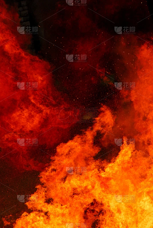 火,巨大的,纵火罪,森林火灾,自然,垂直画幅,橙色,环境损害,地狱火,斯帕克斯素材-花瓣网