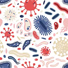 微生物,细胞,四方连续纹样,单细胞生物,生物学,微生物学,有毒物质,纺织品,壁纸,动物