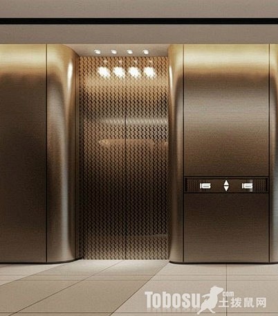 现代前卫电梯厅效果图大全—土拨鼠装饰设计...