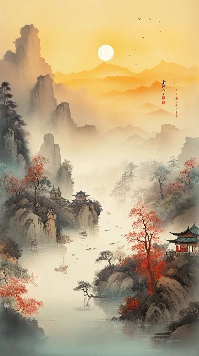 AI绘画｜山水画