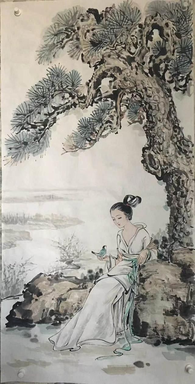 中国画-鲁玥琴人物画作品欣赏