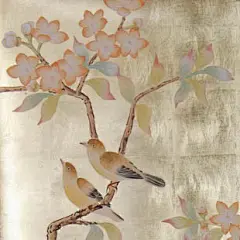 金箔墙纸 凤凰牡丹图