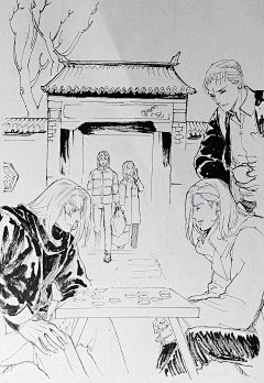 一口砂锅采集到漫画 侧面头发