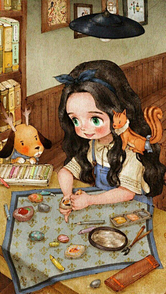 洛洛的浮夸生活采集到插画(女孩系列)