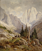Chamois in the High Mountains by Leopold Munsch, 1888