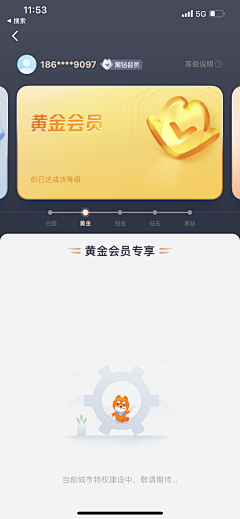 设计界-小杨哥采集到APP(会员中心/VIP/贵族特权等页面)