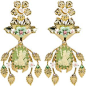 Claudia Baldazzi Cameo Bouquet Light Green Earrings