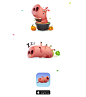 超可爱猪猪表情UI设计