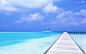 blue clouds dock ocean sand wallpaper (#365459) / Wallbase.cc