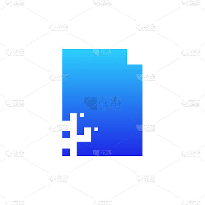 像素文件标志模板，技术数据标志，标志符号图标