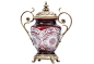 欧式法式纯铜骑士红陶瓷配铜新古典华丽组合摆件花瓶烛台果盘台灯-淘宝网