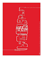 经典合集 亲吻过去，可口可乐经典玻璃瓶100岁海报作品