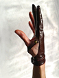 leather glove Archer style by SvartaLader on Etsy, €35.00