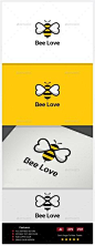 Bee Love  Logo Design Template Vector <a class="pintag searchlink" data-query="%23logotype" data-type="hashtag" href="/search/?q=%23logotype&rs=hashtag" rel="nofollow" title="#logotype search P