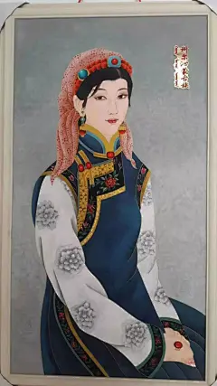 【阿启泰】蒙古族部落妇女系列（金丝彩岩手工艺作品）-内蒙古元素Inner Mongolia Elements