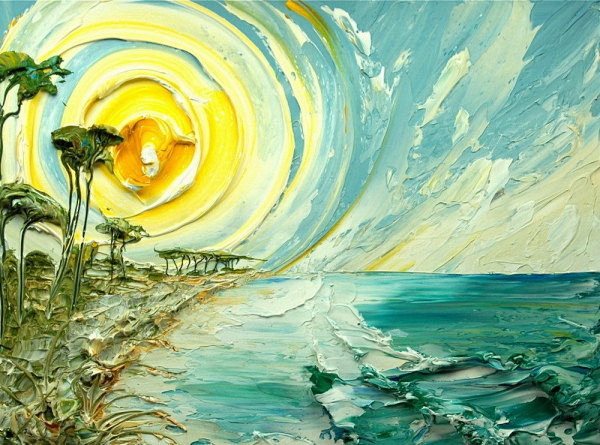 风景浮雕油画Justin Gaffrey