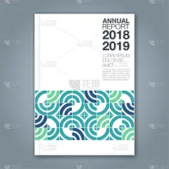 抽象最小几何圆背景为商业年度报告书封面小册子传单海报