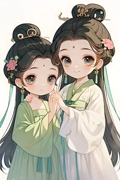 民间传说Q版白蛇传人物